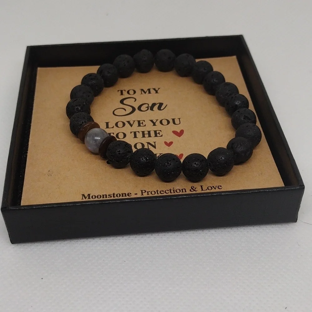 Black Beaded Bracelet – NWT, Mens One Size Fits most